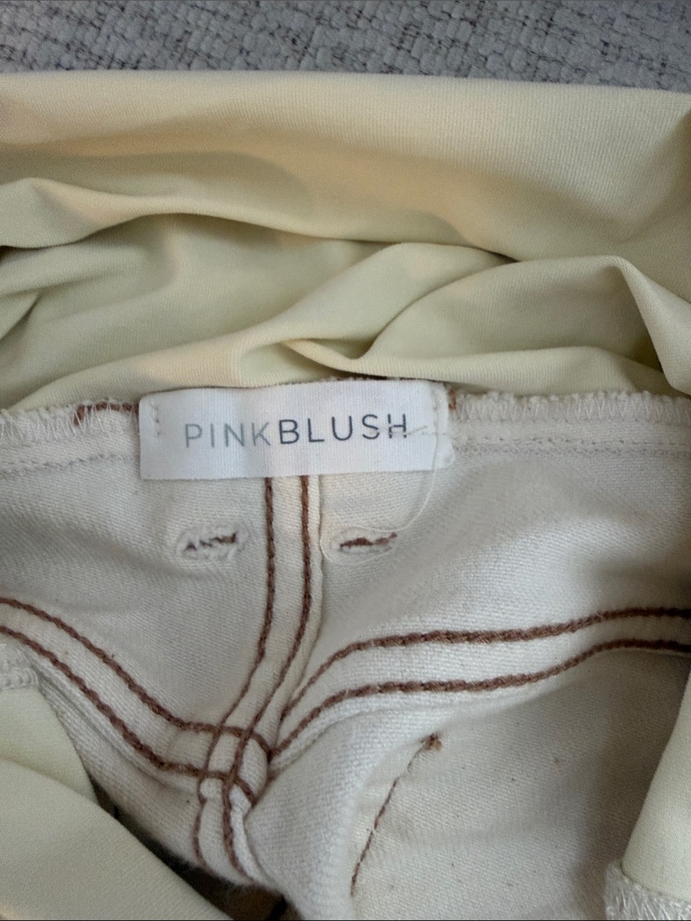 Pinkblush Cream Maternity Jeans - 29 - Picture 4 of 9